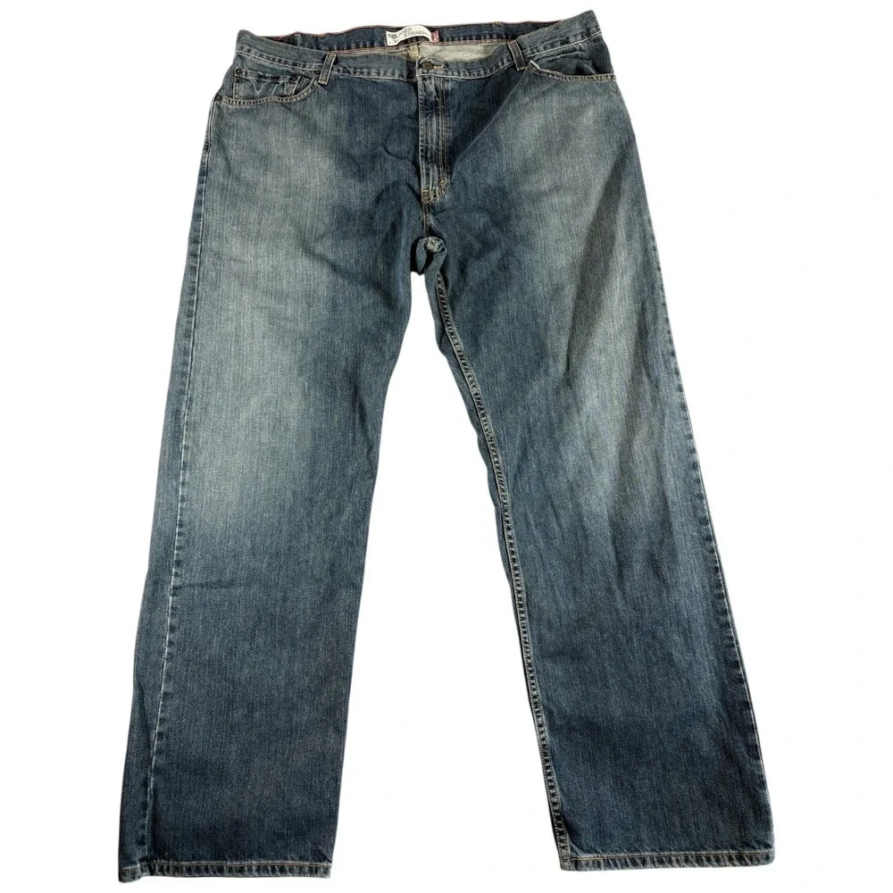 VTG Levis 559 Jeans Mens 46x34 Blue Relaxed Straight Leg Faded Workwear Denim